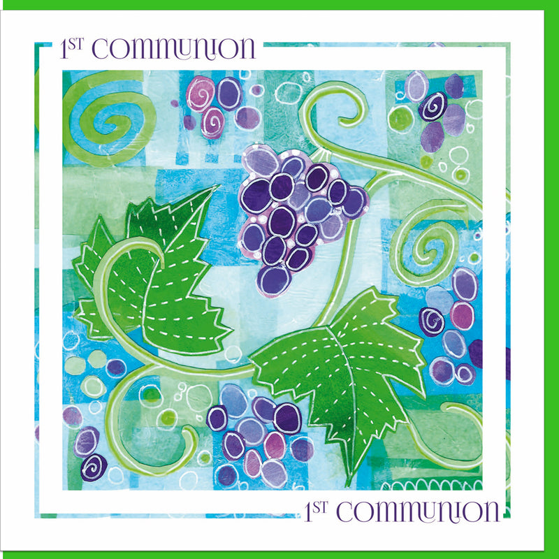 1st Communion Vine Greetings Card