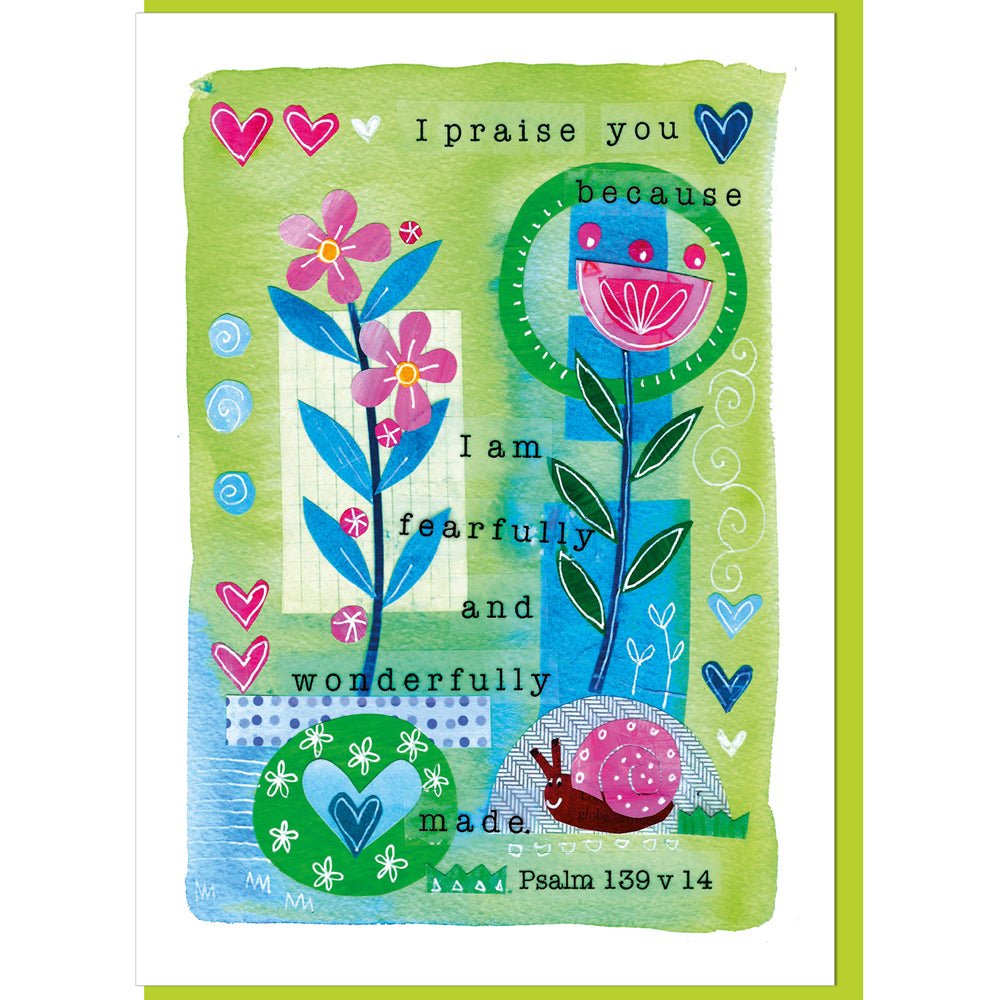 Fearfully & Wonderfully Made Greetings Card - Re-vived