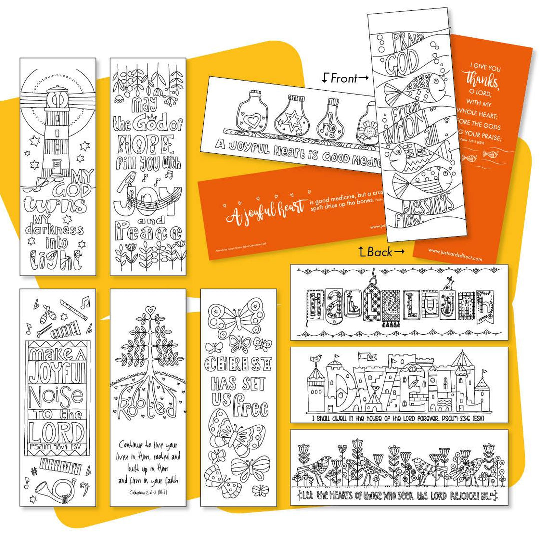 10 Images of Joy Colouring Bookmarks - Re-vived