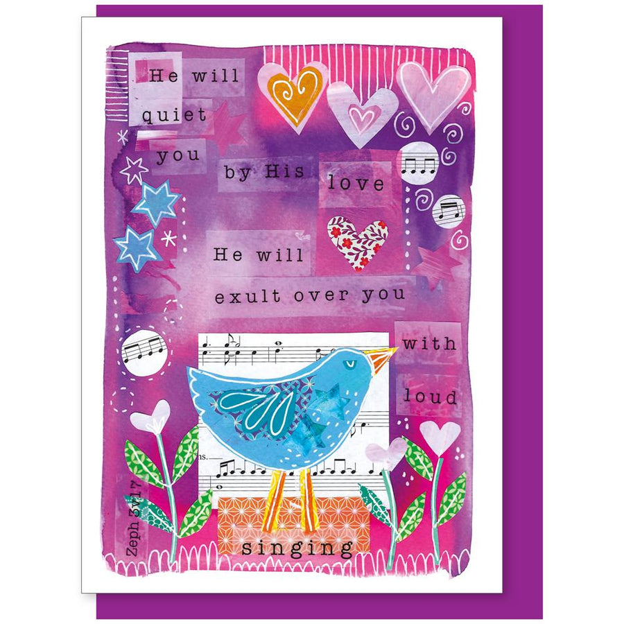 Quiet You With His Love Greetings Card - Re-vived