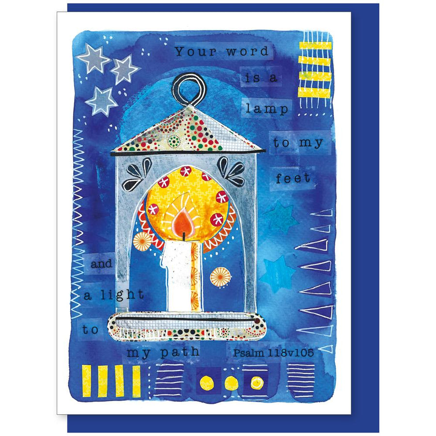 Your Word is a Lamp Greetings Card - Re-vived