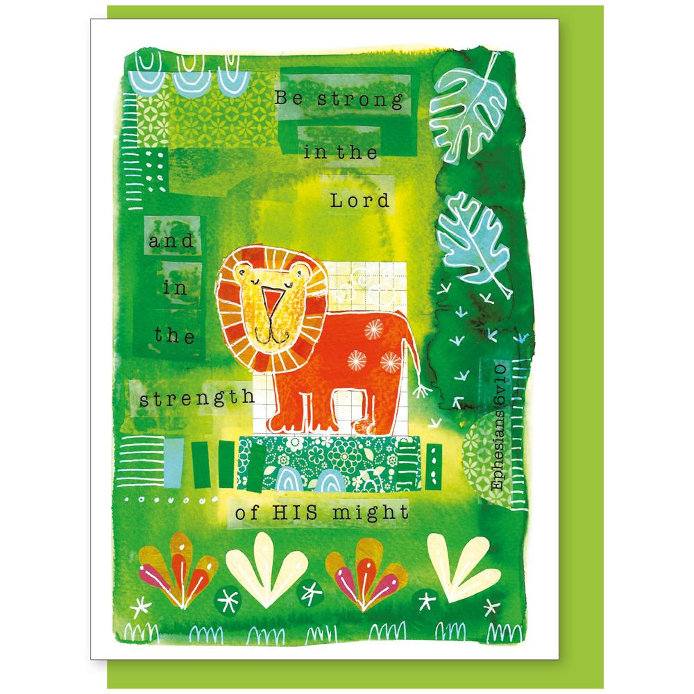 Be Strong in the Lord Greetings Card - Re-vived