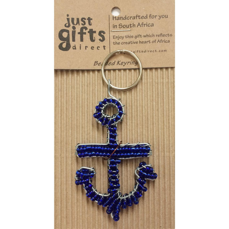 Beaded Anchor Keyring - Re-vived