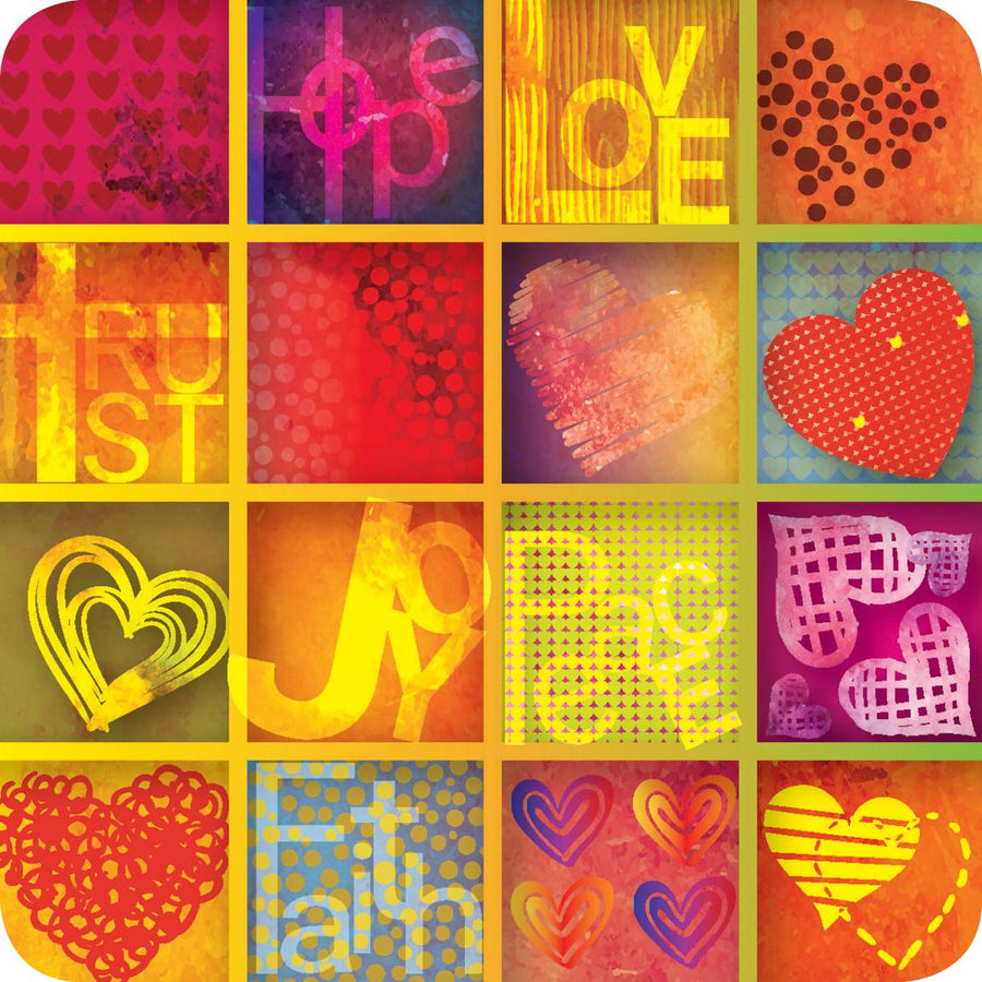 Love, peace, trust Coaster - Re-vived