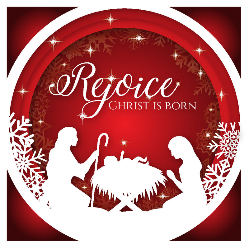 Rejoice Christ is Born Christmas Cards (Pack of 10)