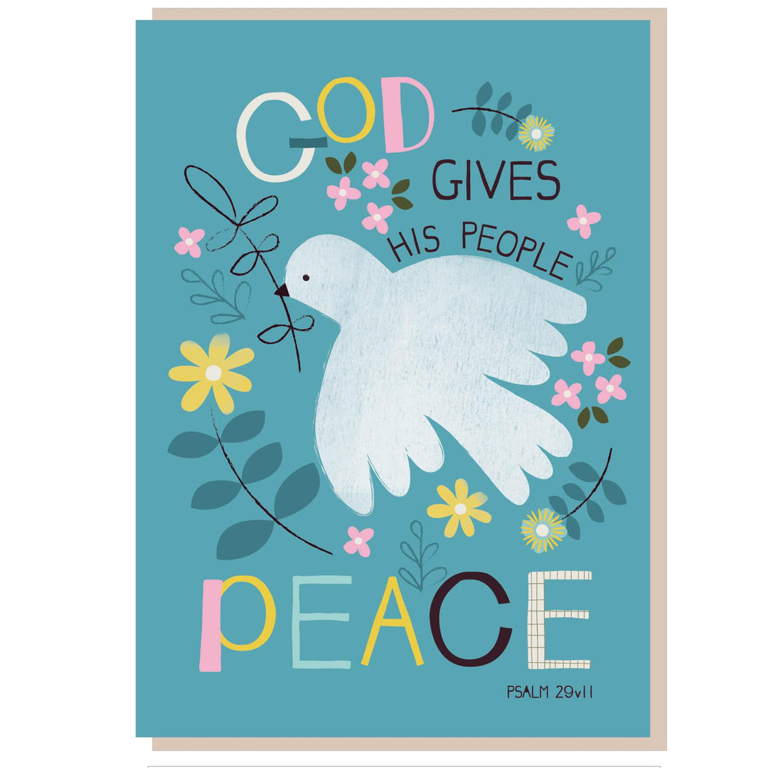 God Gives Peace Greetings Card - Re-vived