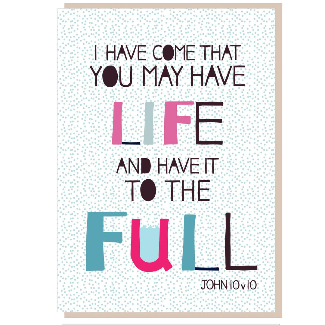 Life to the full Greetings Card - Re-vived