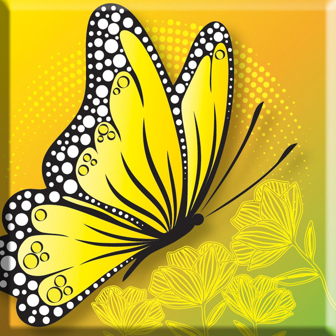Yellow Butterfly Magnet - Re-vived