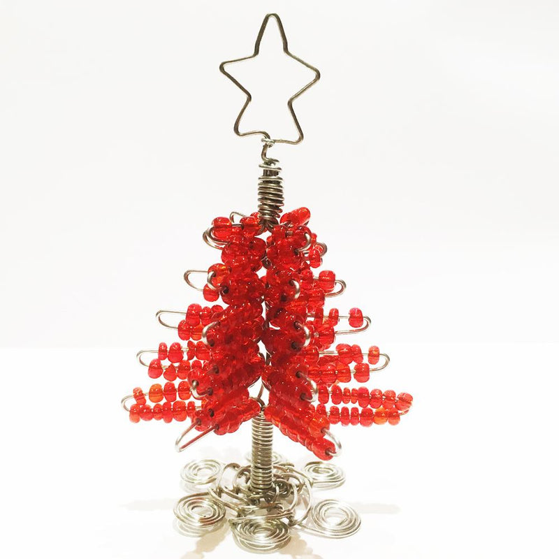 Beaded Christmas tree 3D hanging decoration