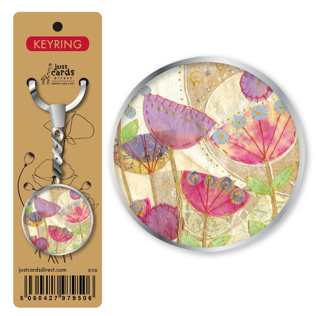 Poppies keyring - Re-vived