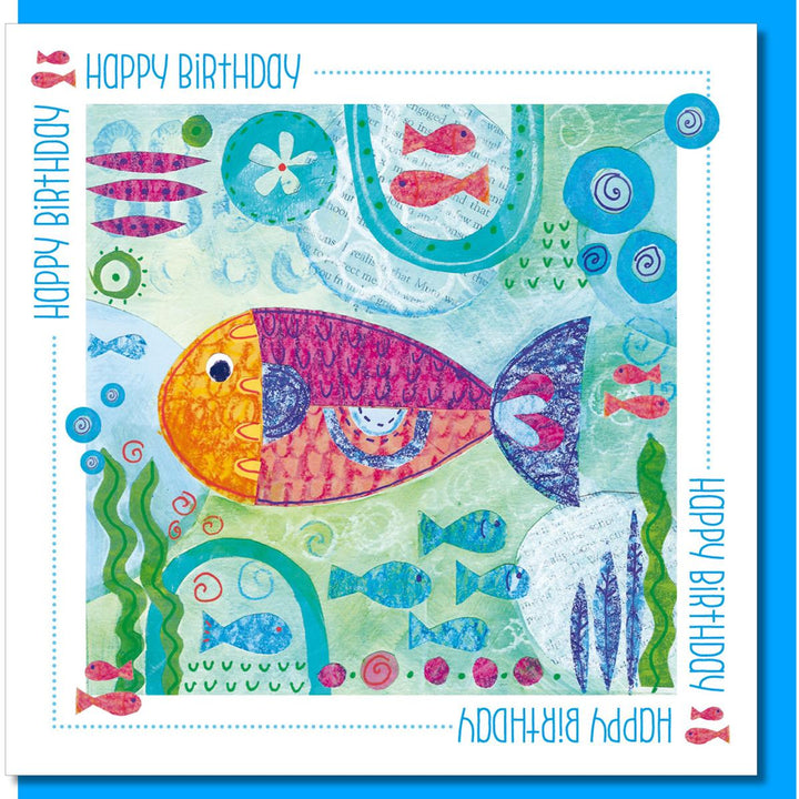 Birthday fish Greetings Card - Re-vived