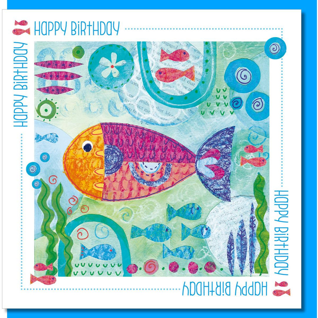 Birthday fish Greetings Card - Re-vived
