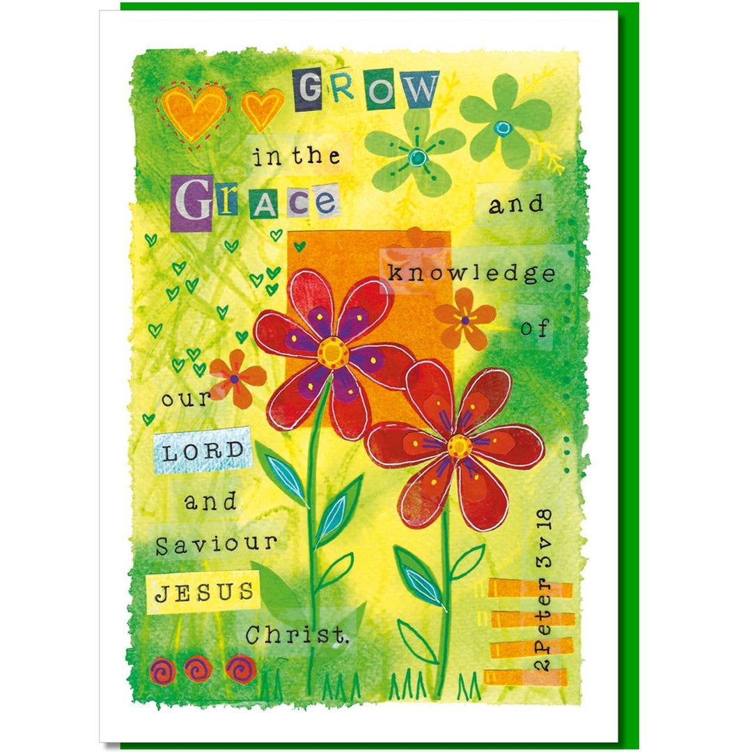 Grow in grace Greetings Card - Re-vived