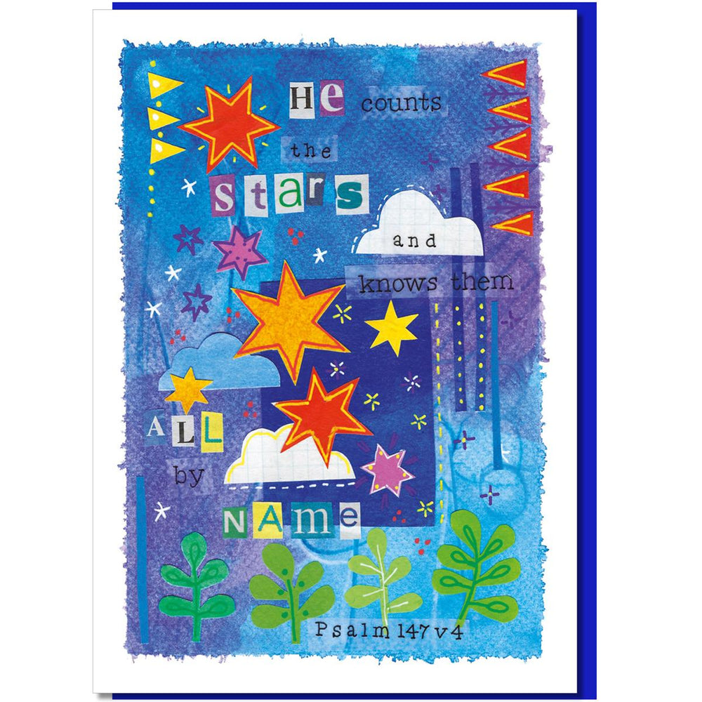 He counts the stars Greetings Card - Re-vived