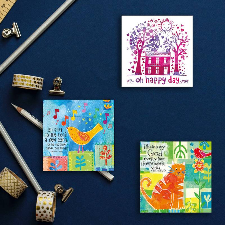 Pack of 12 Christian Notelets (NT2) - Re-vived