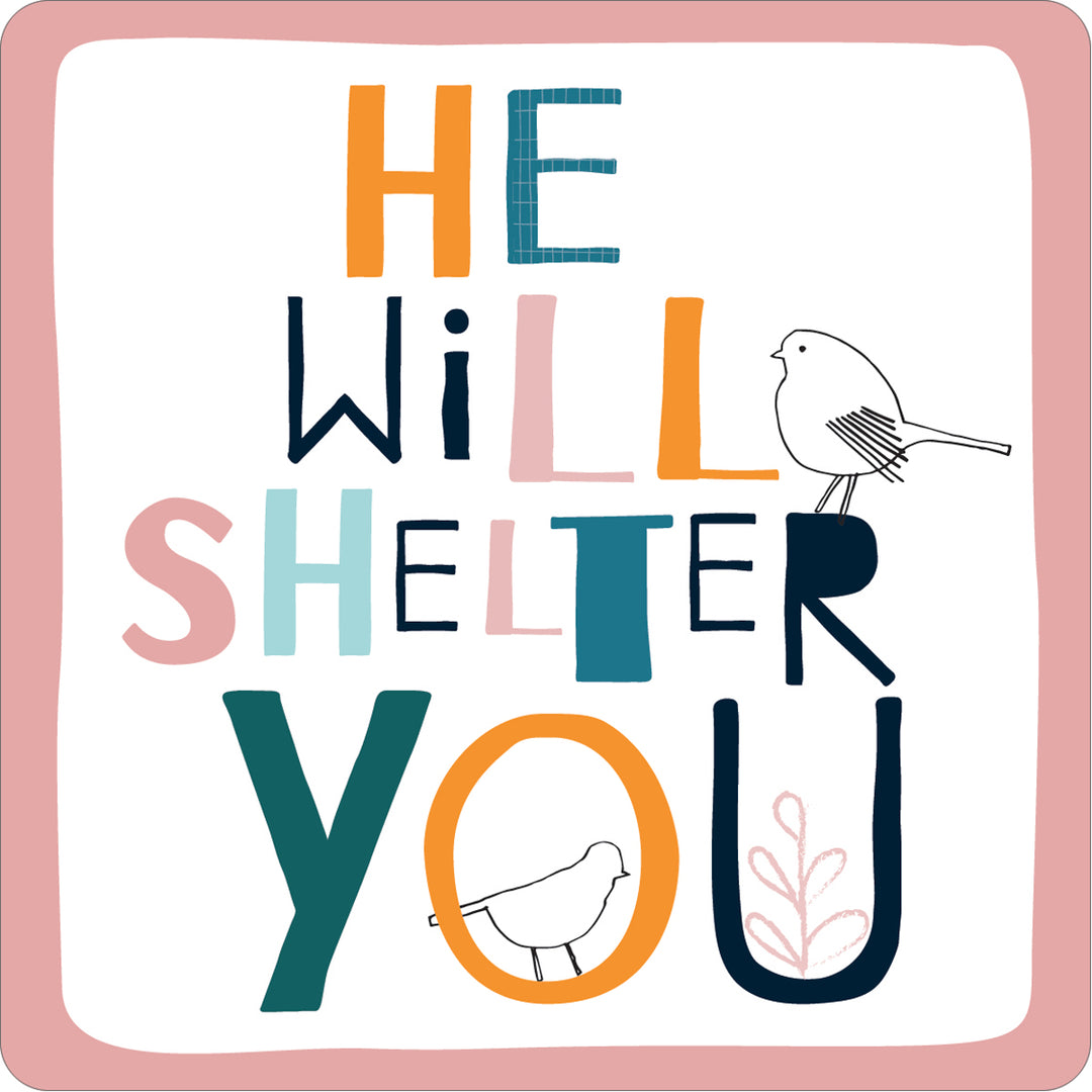 He Will Shelter You Coaster - Re-vived