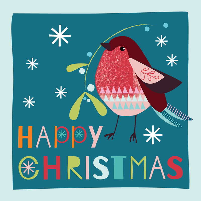Robin Happy Christmas - Christmas Cards (pack of 10)