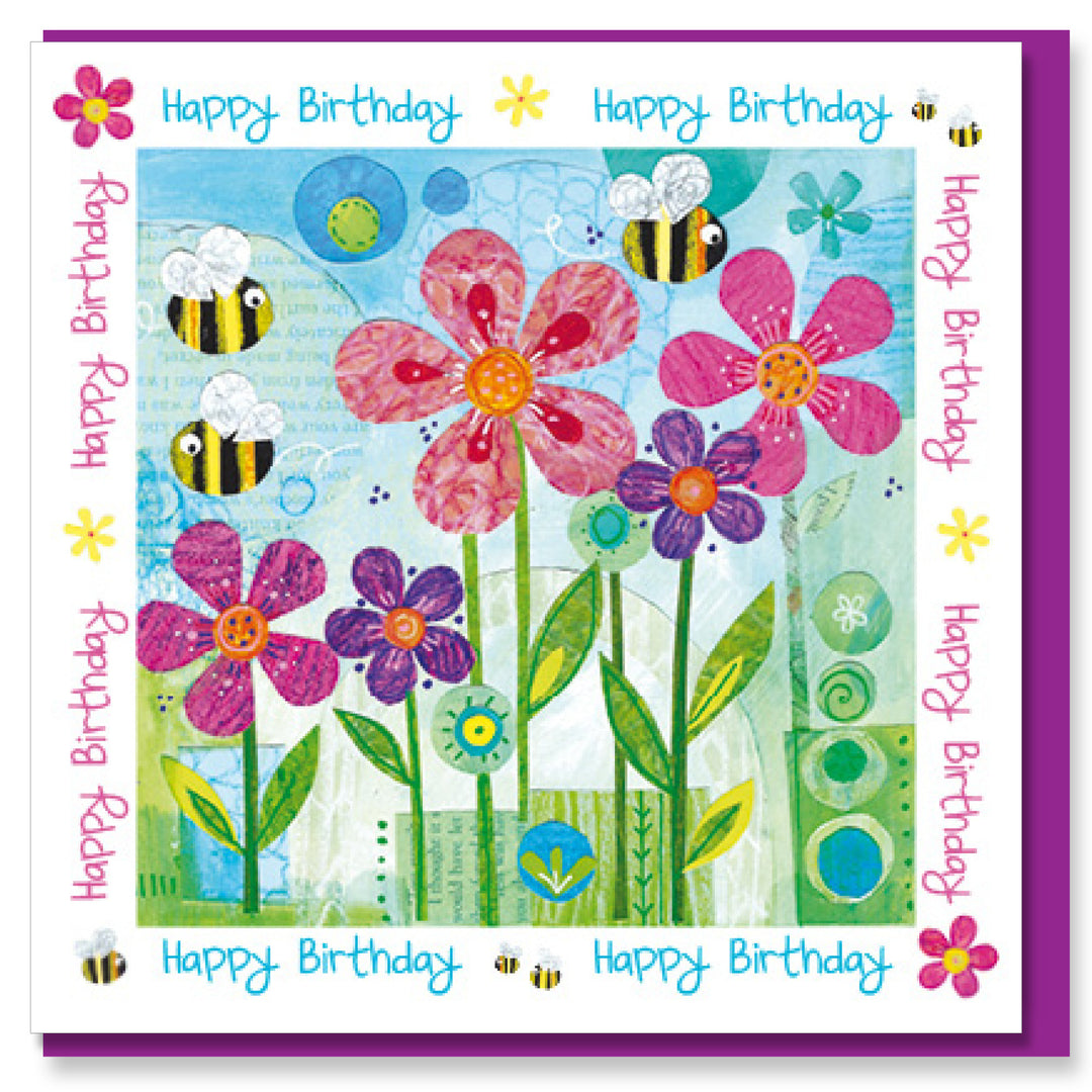 Birthday Bees Greetings Card - Re-vived