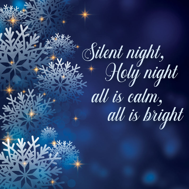 Silent Night Snowflakes Christmas Cards (pack of 10)