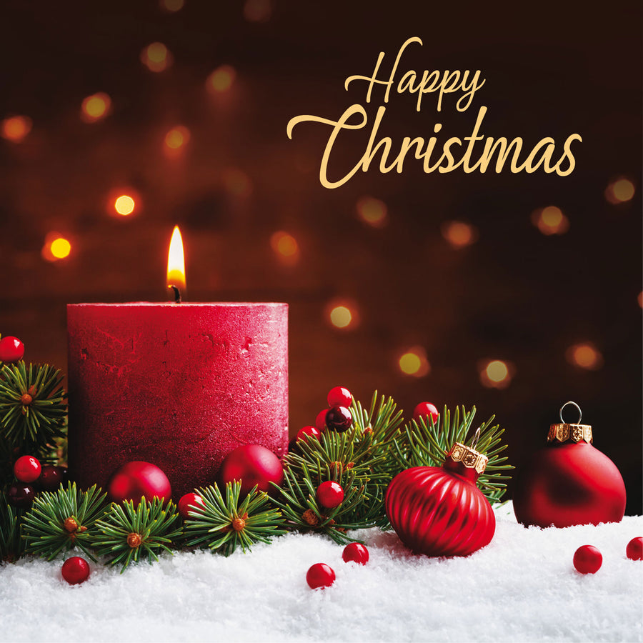 Red Candle Christmas Cards (pack of 10) - Re-vived