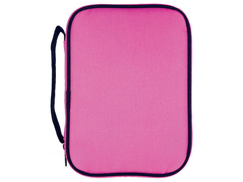 Bible Cover Canvas Pink/ Black, Large