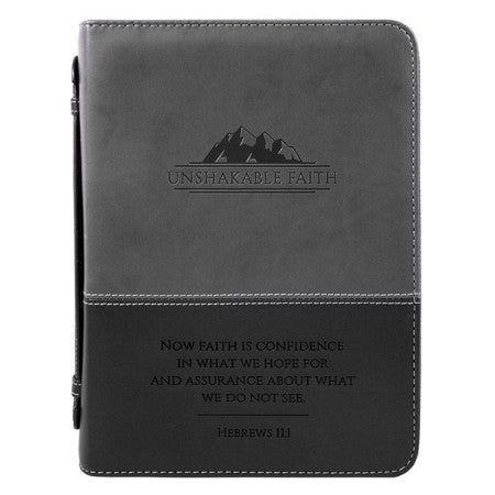 Bible Cover Unshakable Faith Imitation Leather, Large - Re-vived