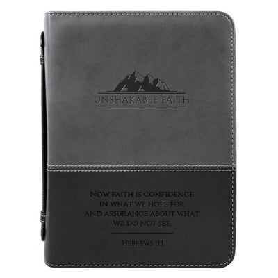Bible Cover Unshakable Faith Imitation Leather, Large - Re-vived
