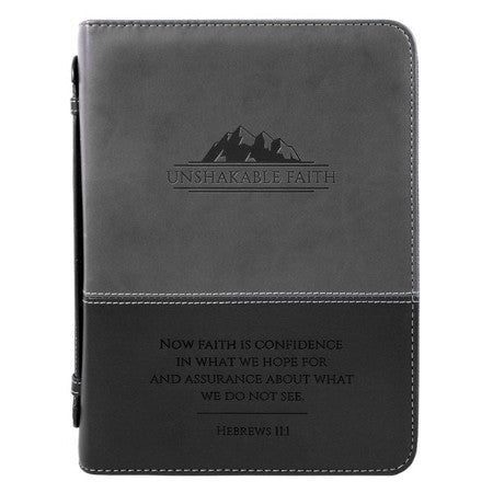 Bible Cover Unshakable Faith Imitation Leather, Large - Re-vived