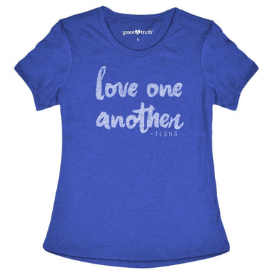 Love Blue T-Shirt, Medium - Re-vived