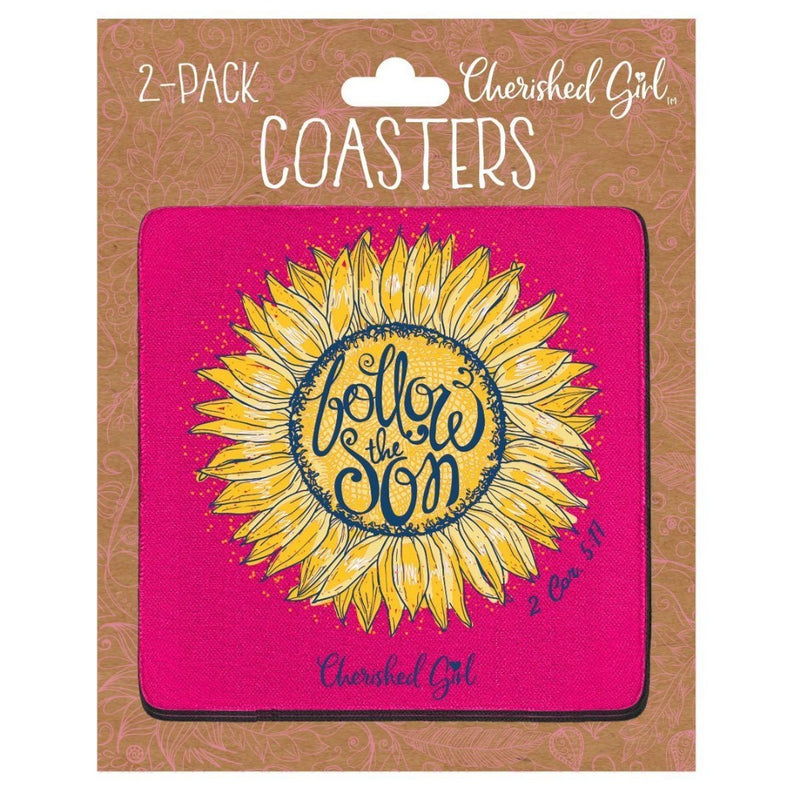 Follow the Son Cherished Girl Drink Coasters (2-pack)