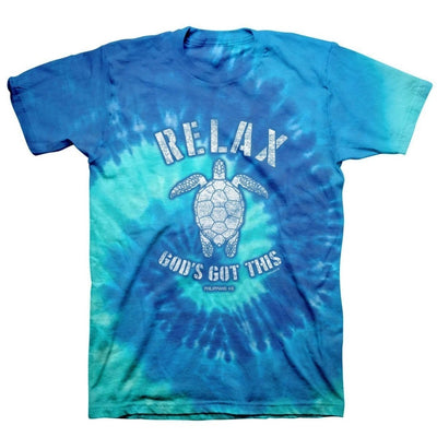 Relax Turtle Tie Dye T-Shirt, Small
