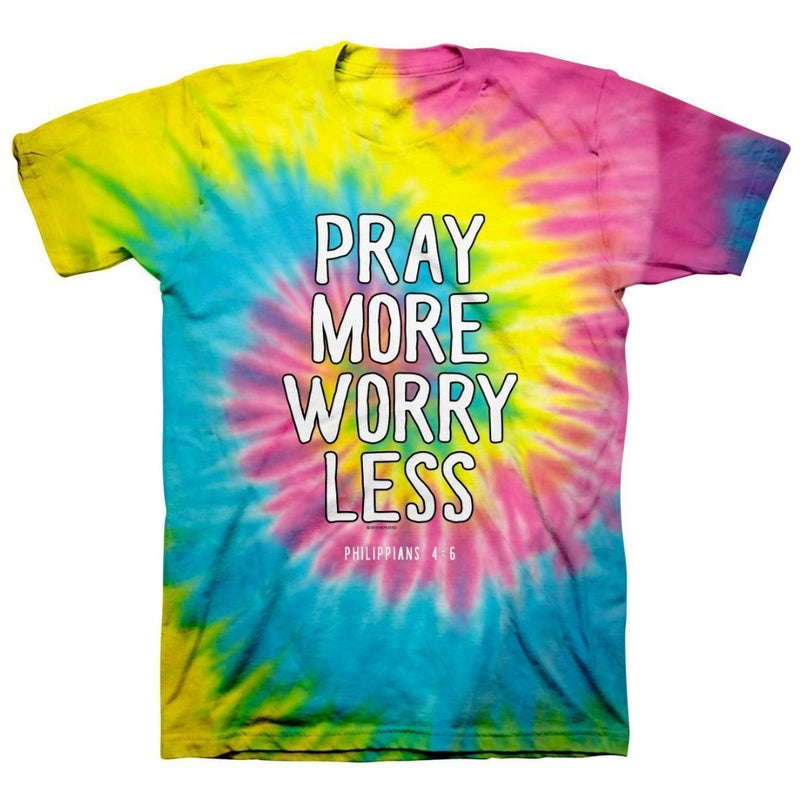 Pray More Tie Dye T-Shirt, Small