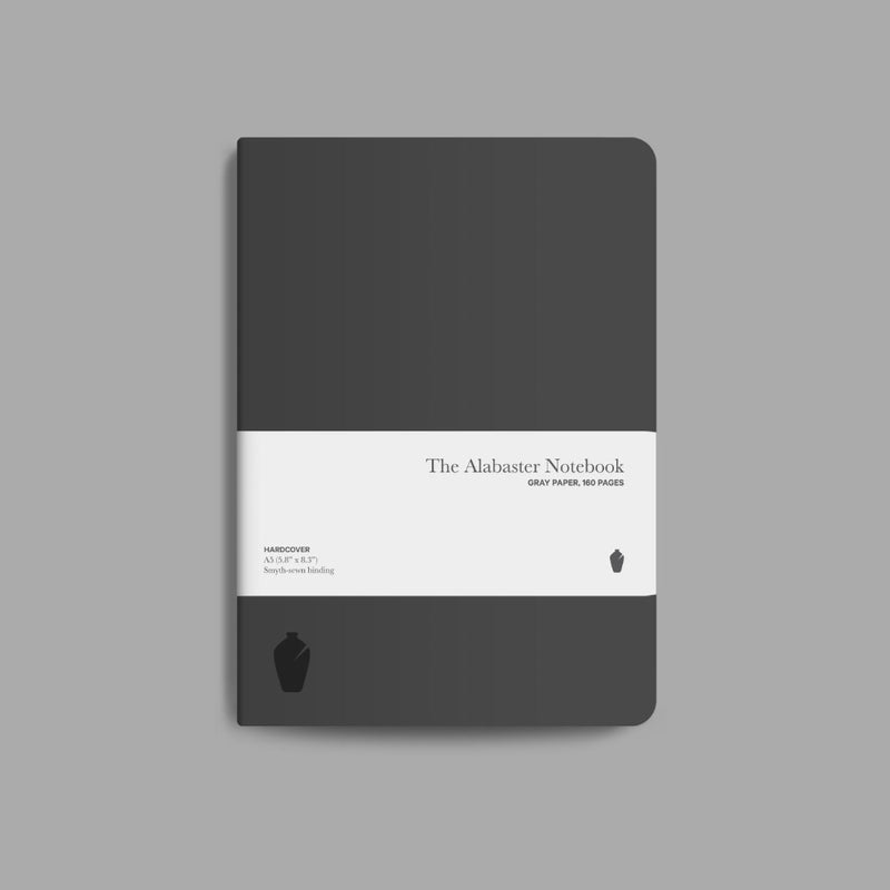 Alabaster Notebook, Dark Gray, Hardcover, Dot