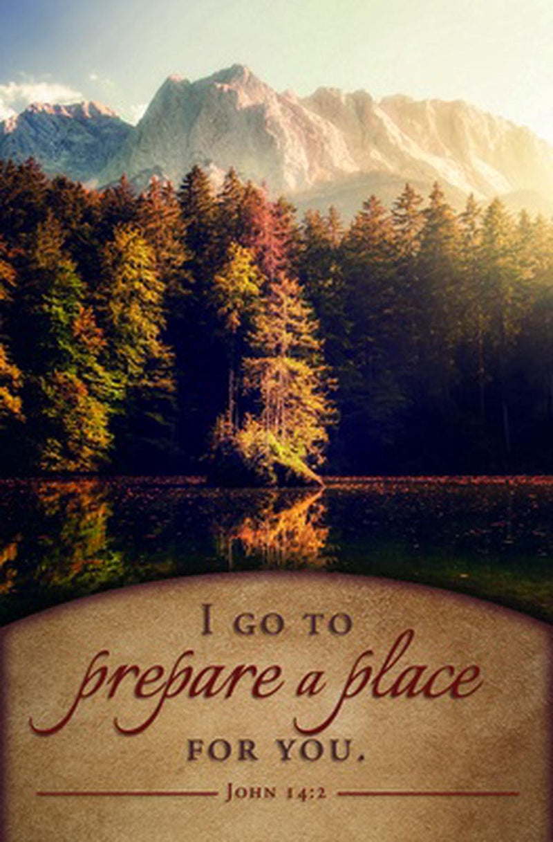 I Go to Prepare a Place Funeral Bulletin - John 14:2 (pack of 100)