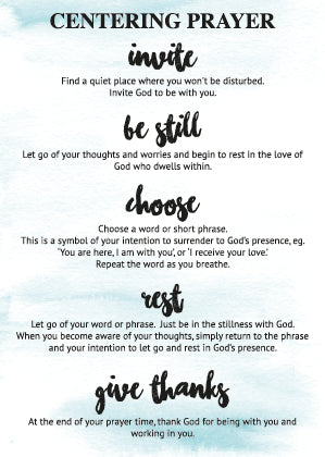 The Centering Prayer (pack of 25) - Re-vived