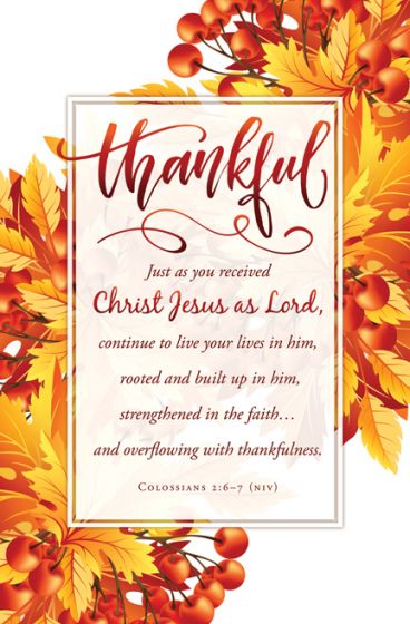 Thankful Bulletin (Pack of 100) - Re-vived