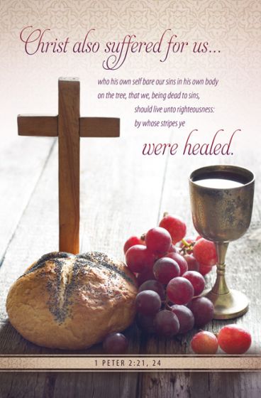 Christ Suffered for Us Communion Bulletin (Pack of 100) - Re-vived