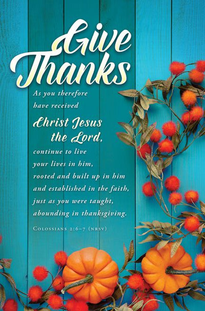 Give Thanks Bulletin (pack of 100) - Re-vived