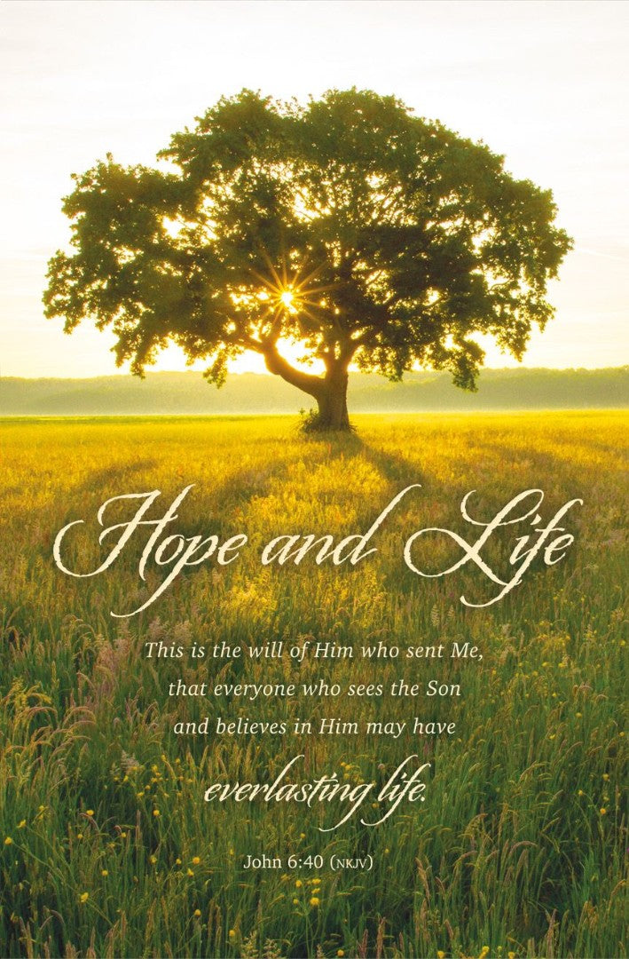 Hope and Life Funeral Bulletin (pack of 100)