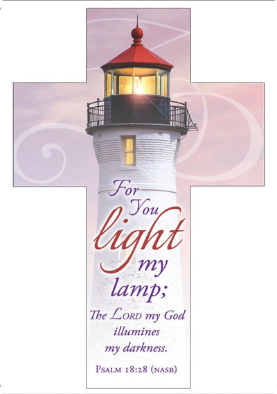 For You Light My Lamp Bookmark Cross (pack of 25) - Re-vived