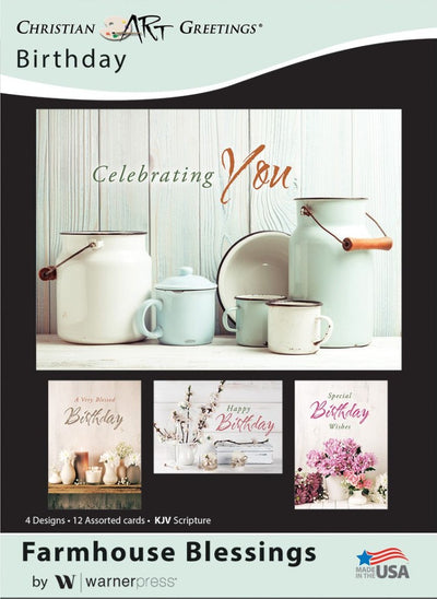 Boxed Cards - Farmhouse Blessings Birthday (pack of 12) - Re-vived