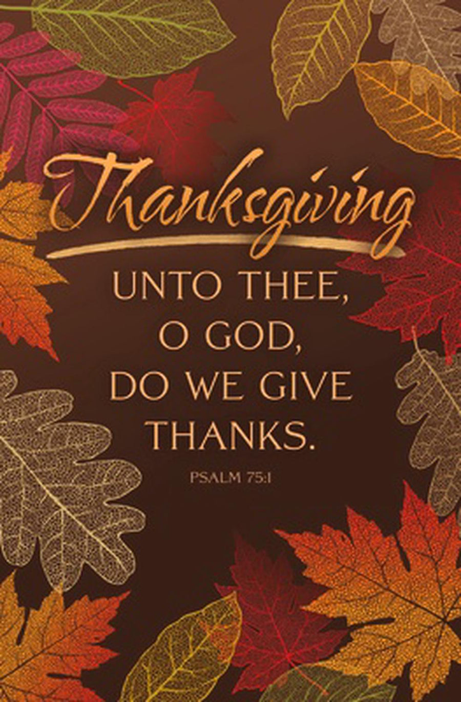 Unto Thee Thanksgiving Bulletin (pack of 100) - Re-vived
