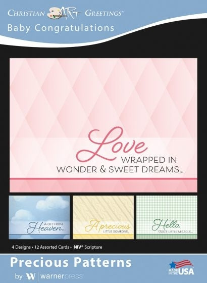 Boxed Greeting Cards - Baby Congratulations Precious Pattern