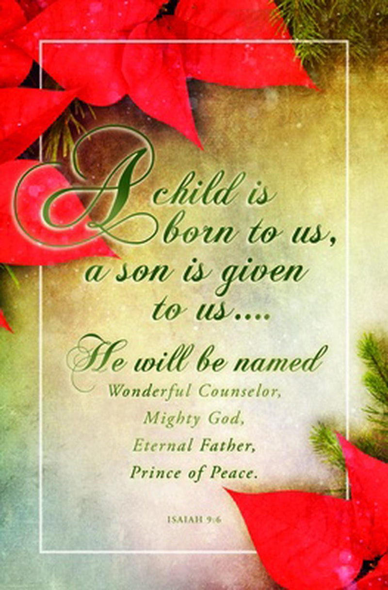 A Child is Born to Us Christmas Bulletin (pack of 100)