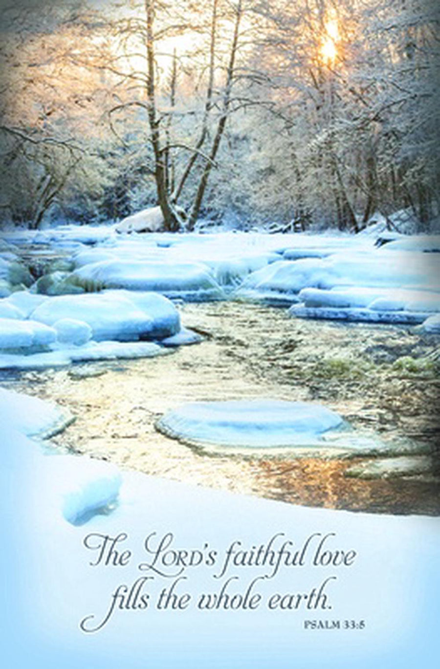 Snowy Stream Winter Bulletin (pack of 100) - Re-vived