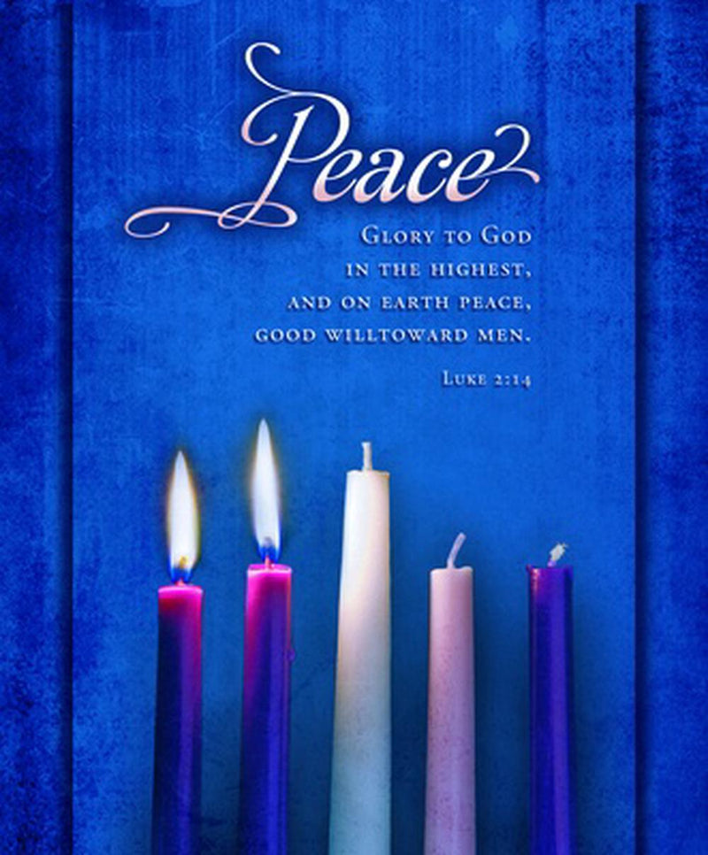 Peace Advent Candles Large Bulletin (100 pack)