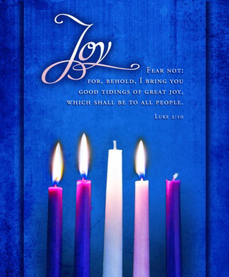 Joy Advent Candles Large Bulletin (100 pack)