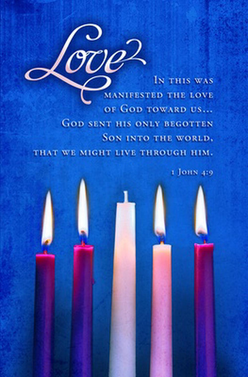 Love Advent Candles Bulletin (100 pack)