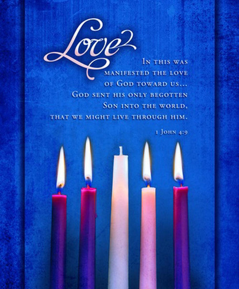 Love Advent Candles Large Bulletin (100 pack)