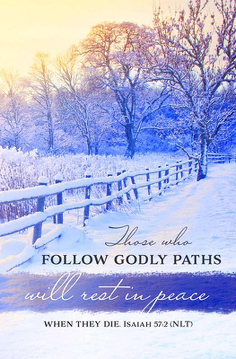 Follow Godly Paths Funeral Bulletin (pack of 100)